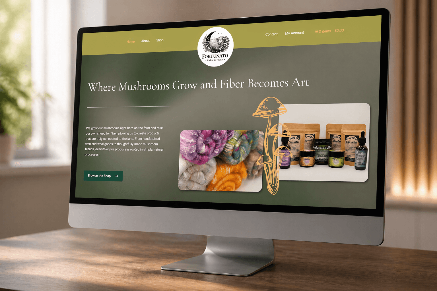 Fortunato Farms website homepage screenshot