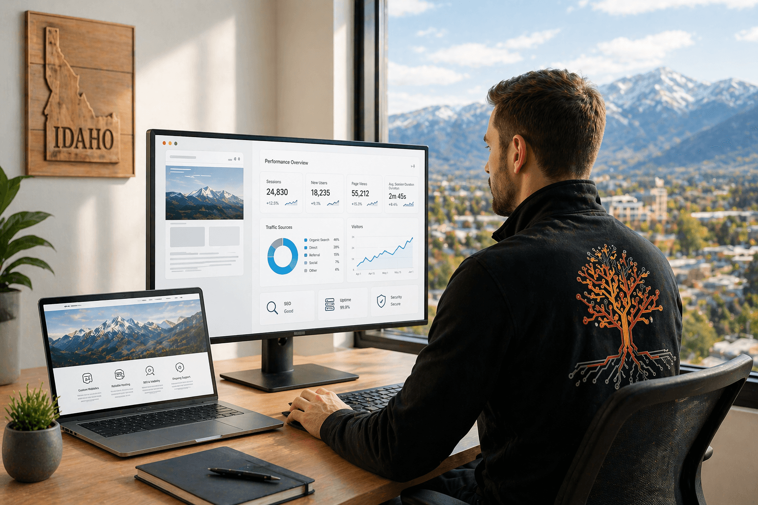 Twilight I.T. team building and managing websites for local Idaho businesses